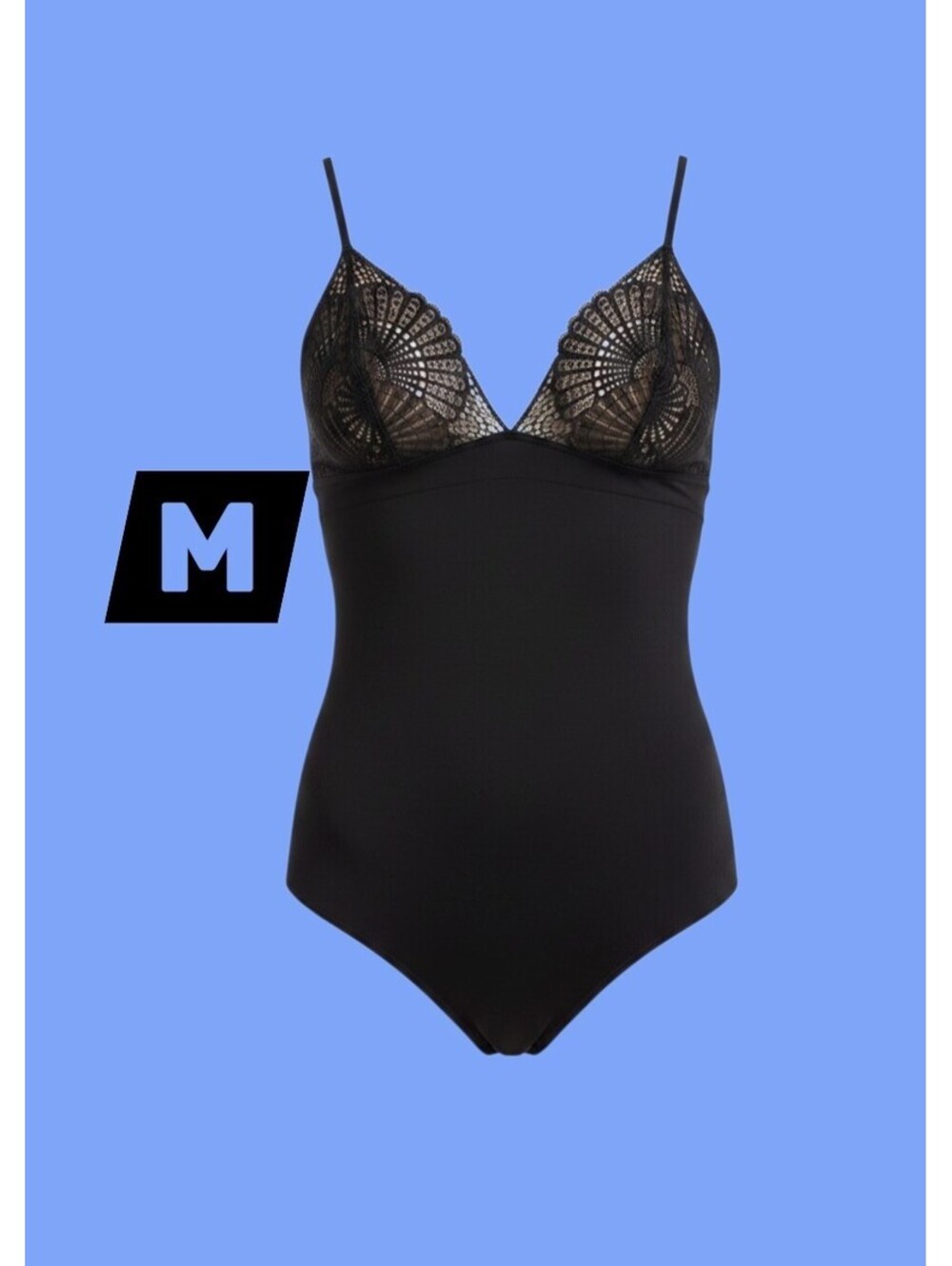 Commando Lingerie M Butter lace Black Bodysuit